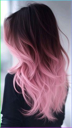 Peekaboo Hair Color With Blonde, Dark Hair Dyed Pink, Cute Colours To Dye Your Hair, Hair Color Ideas Full Head, Hair Dye Gradient, Main Character Hair Color, Pink Purple Peekaboo Hair, Rainbow Peekaboo Hair Black, Pink Hair Peekaboo Brunettes