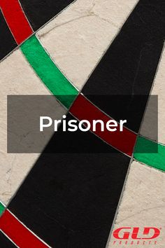 an image of a dart with the words prisoner on it's side and arrows pointing up