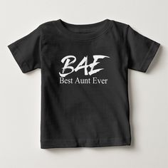 New Aunt Shirts, Black Family Matching T-shirt With Name Print, Black T-shirt With Name Print For Family Matching, Unisex Black T-shirt For Father's Day, Family Matching Letter Print T-shirt For Streetwear, Family Matching Black Screen Print T-shirt, Black Family Matching T-shirt With Screen Print, Black Unisex T-shirt For Father's Day, Basic Streetwear T-shirt With Name Print