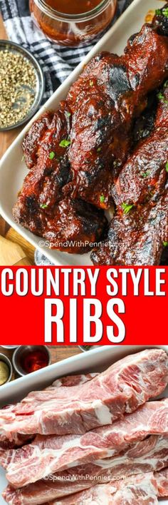 the country style ribs are ready to be eaten