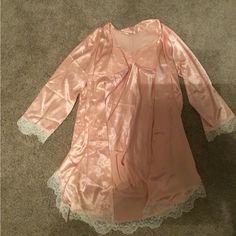 Never Worn Wrinkly From Storage. Not Victoria’s Secret, No Brand Pink Long Sleeve Sets With Lace Trim, Pink Long Sleeve Set With Lace Trim, Pink Lace Trim Long Sleeve Set, Pink Feminine Sleepwear With Lace Trim, Feminine Pink Sleepwear With Lace Trim, Feminine Pink Sets For Wedding Night, Pink Lace Trim Sets For Loungewear, Pink Lace Trim Pajama Party Sets, Pink Lace Trim Sets For Pajama Party