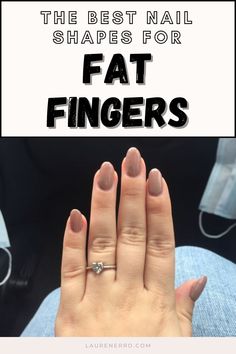 The 5 Best Nail Shapes For Fat Fingers - Lauren Erro Best Nail Shape For Short Nails, Rounded Coffin Acrylic Nails, Shape For Short Nails, Short Fingers Nail Shape, Round Tip Nails Acrylic, Short Acrylic Nail Shapes, Short Nails Shape, Chubby Fingers With Acrylics, Best Nail Shape For Chubby Hands