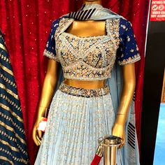 Brand New Never Worn. Will Fit 36-38 Bust And 28-30 Waist. Flexible Waist. Beautiful Contrast Lehenga #Lehenga #Bridal #Indian #Wedding #Blue #Fashion Elegant Blue Cutdana Sets, Elegant Blue Fitted Sharara, Blue Fitted Sets With Unstitched Blouse, Fitted Embellished Blue Traditional Wear, Fitted Blue Embellished Traditional Wear, Elegant Blue Anarkali Set With Unstitched Blouse, Elegant Blue Choli With Cutdana, Elegant Blue Choli With Traditional Drape, Elegant Blue Sets With Unstitched Blouse