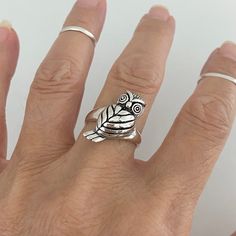 Sterling Silver Heavy Owl Ring, Silver Rings, Bird Ring, Feather Ring, Statement Ring, Religious Ring, 925 Stamped Face Height: 20 Mm Band Width: 2 Mm Material: 925 Sterling Silver Bff Rings, Wing Ring, Bloodstone Ring, Stretchy Rings, Bird Ring, Sterling Silver Owl, Owl Ring, Bird Rings, Bee Ring