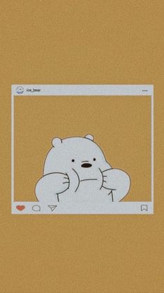 an image of a polar bear sitting in front of a screen with the word love on it