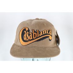 Nos Vintage 90s American Needle Movie Classics Casablanca Snapback Hat Brown Mens Hat New With Tags Adjustable Cotton Blend Brown Check Out My Other Items In My Store! Brown Hat Bin White Fitted Snapback Hat With Curved Brim, Fitted White Snapback Hat, White Retro Snapback Hat With Curved Brim, Retro Cream Hat With Curved Brim, White Fitted Baseball Cap With Curved Brim, Vintage White Fitted Hat With Curved Brim, White Vintage Fitted Hat With Curved Brim, White Casual Fitted Hat With Short Brim, Classic White Flat Brim Fitted Hat