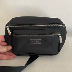 Like New Kate Spade Sam Icon Belt Bag. Great Condition! Dust Bag Included. Kate Spade Black Bag With Zipper Closure, Black Kate Spade Bag With Zipper Closure, Kate Spade Black Pouch Shoulder Bag, Kate Spade Black Shoulder Bag For On-the-go, Belt Bag Outfit, Bags Kate Spade, Kate Spade Bags, Kate Spade Bag, Cloth Bags