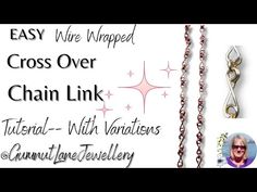 an advertisement with the words easy wire wrapped cross over chain link