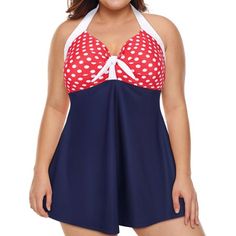 Summer is finally here so be a show stopper and look your best all summer long. Vintage retro styled one piece skirtini with boyshorts looks great on the beach, by the pool, or laying out in the sun . Protect yourself and feel comfortable in super comfort stretchy material that will enhance your curves all while looking trendy during your adventures. Size: 16.  Color: Multicolor.  Gender: female.  Age Group: adult.  Pattern: polka dots. Womens Swimdress, Skirted Swimsuit, Retro Swimsuit, Swimsuits High Waisted, One Piece For Women, Swim Dress, One Piece Swimwear, Dress Romper, Boy Shorts