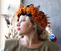 winter sun bridal crown,natural flower crown, autumn leaf crown, bridal hair accessories, gothic hair crown,Bohemian hair crown, Leaf Crown, Gothic Hairstyles, Bridal Crown, Crown Hairstyles, Bridal Hair Accessories, Wedding Hair Accessories, Flower Crown, Festival Season, Tiara