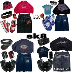 2018 Outfits Trends, Outfits With Dc Shoes, Skateboard Clothing, Skate Outfit, Geeky Clothes, Skater Outfits, Skateboard Clothes, Outfits 2000s, 2000 Fashion