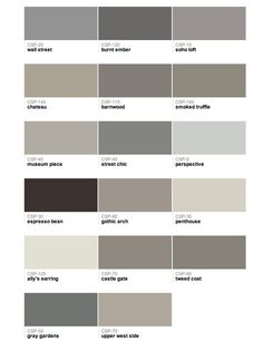 the different shades of gray paint