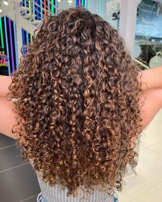 Cinnamon Highlights Curly Hair, Curly Hair Chocolate Highlights, Brown Curls With Highlights, Brown Hair Colors Curly Hair, Brown Curly Hair With Highlights Caramel, Chestnut Brown Curly Hair, Caramel Brown Curly Hair, Copper Balayage Curly Hair