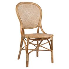 an image of a chair that is made out of wicker