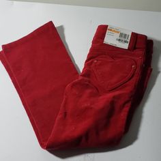 Girls Greendog Corduroy Pants With Fun Hear Shaped Pockets. Color: Jester Red. Trendy Red Corduroy Bottoms, Red Corduroy Pants For Winter, Fitted Red Corduroy Pants, Pants Color, Corduroy Pants, Kids Bottoms, Kids Shop, Pants, Red