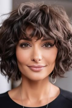 Sophisticated curly bob with bangs is a perfect curly hairstyle for mature ladies who would like to exhibit their fun side. In this bob cut, the face is clearly flourished, and hence, it is appropriate for pinpointing some brilliant aspects of your facial appearance. Click here to check out more best curly hairstyles for women over 50. Hair Styles For Short To Medium Hair, Short Wavy Bob With Bangs Over 50, Curly Bob With Fringe Fine Hair, Curly Hairstyles For Double Chin Faces, Curly Shag With Bangs Over 40, Over 50 Wavy Hairstyles For Women, Short Curly Bobs For Fine Hair Over 50, Curly Hairstyles With Fringe, Wash And Go Curly Hair Styles