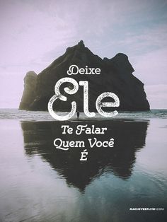 an image of a rock in the water with words above it that say,'le felar quem voce f '