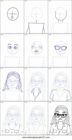 how to draw cartoon faces step by step