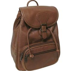 Amerileather - Ladies' Leather Backpack - 1820-2 Affordable Brown Everyday Satchel, Cheap Light Brown Everyday Satchel, Cheap Everyday Light Brown Satchel, Cheap Everyday Brown Satchel, Cheap Brown Soft Leather Satchel, Cheap Light Brown Satchel For Everyday Use, Cheap Light Brown Satchel, Backpack Png, Types Of Handbags