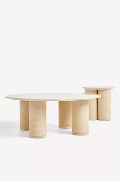 Atlas Marble and Jute Round Coffee Table | AnthroLiving Anthropologie Uk, Marble Side Tables, Cloth Wipes, Outdoor Holiday Decor, Marble Coffee Table, Round Side Table, The Atlas, Nesting Tables, Round Coffee Table