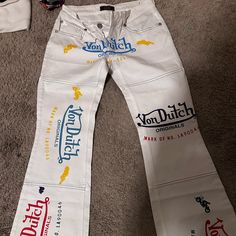 These Exclusive Jeans Were Worn Once. Very Rare Find ! These Jeans Give Y2k Vibes ! Fit Like A 26/27 Y2k Vibes, Von Dutch, Low Rider, Colored Jeans, Pant Jumpsuit, Pants For Women, The Originals, Pants, Women Shopping