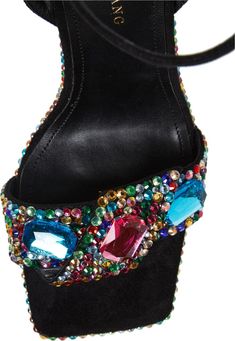 AZALEA WANG Discoball Ankle Strap Sandal (Women) | Nordstrom Multicolor Crystal Embellished High Heels, Multicolor Crystal Embellished Party Heels, Multicolor Embellished Evening Sandals, Evening Multicolor Embellished Sandals, Embellished Multicolor Evening Sandals, Elegant Embellished Multicolor Sandals, Elegant Multicolor Embellished Sandals, Glamorous Multicolor Evening Heels, Luxury Multicolor Sandals For Party