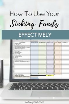 a laptop with the text how to use your sinking fund effectively