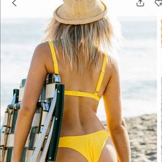 Cupshe Solid Yellow High Leg Bikini Size M. Brand New With Tags. Has Hygiene Liner. Description In Pics Cupshe Swimsuits, Swimwear Beach, Beach Look, High Leg, Beach Dresses, Solid Yellow, Beach Outfit, Yellow