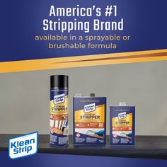 an ad for american's 1 striping brand available in a sprayable or brushable formula