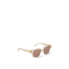 LOUIS VUITTON® - Lv Confidence Square Sunglasses - Brown Designer Clear Glass Sunglasses, Designer Clear Sunglasses With Polarized Lenses, Luxury Clear Square Frame Sunglasses, Luxury Clear Sunglasses With Uva Protection, Louis Vuitton Official Website, Louis Vuitton Sunglasses, Trunk Bag, Sunglasses Brown, Stole Scarf