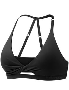 PRICES MAY VARY. YEOREO Micaela Sports Bras: Low cut, twist front style, low support sports bra, removable padded cups. If you are between sizes, we recommend sizing up Flexible and Adjustable Straps: Detachable straps which turns into halter bra style. Adjustable neck and back straps for great body fit Sexy Openwork Design: Cute twist design. The cutout place more breathable to keep you fresh during your workout. A stylish and functional gym essentials Comfortable Soft Fabirc: Made of 75% nylon Gym Bra, Gym Essentials, Sport Bra Top, Easy Style, Cutout Design, Great Body, Back Workout, 4 Way Stretch Fabric, Yoga Tops