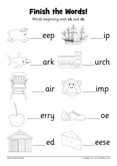 an english worksheet with words and pictures