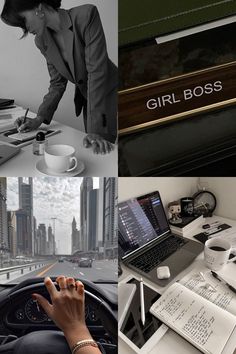 4 pictures that represents a successful women's lifestyle Luxury Realtor Aesthetic, Corporate Girl Aesthetic, Management Aesthetic, Corporate Girl, Vision Board Images, Vision Board Wallpaper, Career Vision Board, Vision Board Photos, Business Woman Successful