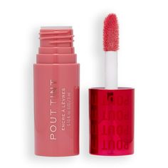 Swipe & go for a kiss-proof tint all day long! Hydrate and tint in an instant with Revolution Pout Tint; a long-lasting sheer kiss of color with an irresistible gloss-stain finish. The ultimate low-maintenance lip with a large doe foot applicator that gives you maximum coverage in just one swipe. The lightweight juicy gloss formula dries down to a subtle stain leaving you with a transfer-proof pout (no touch-ups needed). Customize your color – apply one coat for a hint of tint, or layer up your Makeup Pink Lipstick, Revolution Makeup, Buy Makeup, Beauty Advent Calendar, Skincare Gift Set, Makeup To Buy, Shop Makeup, Pink Lipstick, Makeup Gift