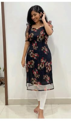 Organza Kurti Designs Latest, Organza Kurti Designs, Beautiful Winter Outfits, Chudidhar Designs, Organza Kurti, Dress Designs For Stitching