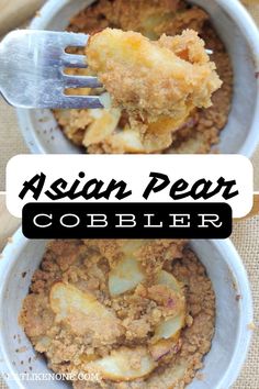 Learn how to make a single serving Asian pear in the air fryer. This recipe uses 1 Asian pear per cobbler so that you can make more of them if you have more Asian pears. Pear Recipes, Single Serve