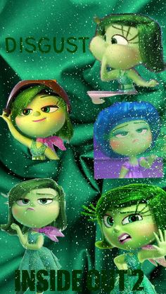 an image of the inside out characters in disney pixama's animated movie