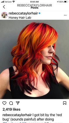 Orange Hair Color Ideas, Orange To Blonde Hair, Orange Hair Color, Dramatic Hair Colors, Red Orange Hair, Yellow Hair Color, Hair Colour Design, Hair Color Orange