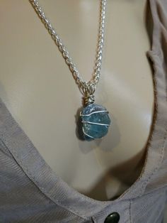 "This gorgeous and huge AAA quality genuine raw green Fluorite gemstone necklace is absolutely unique. It is wrapped in Sterling Silver and hung on an silver plated steel chain, you can pick the length of approximately 22\". What a statement piece! This is a very unique and original piece of jewelry, there will never be another just like it!  Makes a great gift for someone you love or for yourself. A great gift of the sea for any ocean enthusiast, beach jewelry lover, nature lover, and earthy jewelry fan. great gift for her for Mexico and Caribbean beach lovers.  ★ ABOUT OUR SEA GLASS AND STONES ★  Visit our shop for more information about where we find our sea glass and stones, as well as our ethical and eco-friendly supply chain." Nature-inspired Jewelry With Raw Stone For Gift, Nature-inspired Raw Stone Jewelry For Healing, Nature-inspired Raw Stone Healing Jewelry, Handmade Silver Crystal Necklace Nature-inspired, Handmade Nature-inspired Silver Crystal Necklaces, Bohemian Sterling Silver Jewelry With Raw Stone, Bohemian Silver Necklace With Raw Stone, Unique Silver Necklace With Raw Stone, Spiritual Gemstone Jewelry With Silver Plated Wire