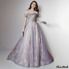 Olivia Mark - Vintage Evening Gown with Shoulder Detail for Formal Occasions Skirt Wedding Dress, Vintage Evening Gowns, Gowns With Sleeves, Evening Gowns Formal, Wedding Dress Styles, Dress Styles, Olivia Mark, A Line Skirt, Evening Gown