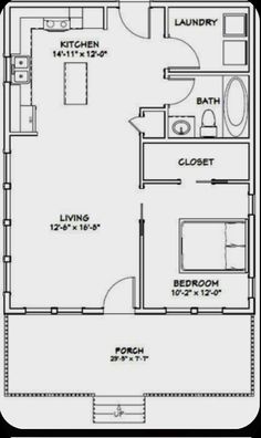 the floor plan for a two bedroom apartment with an attached kitchen and living room area