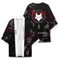 Premium Quality Unisex Retro Kimono Jacket Coat Cardigan Yukata Haori Japanese Tops Loose Coat, Womens Coats Jackets Gilet Kimono, Moda Kimono, Retro Cardigans, Anime Kimono, Mode Kimono, Cardigan Kimono, Fox Pattern, Fox Print, Womens Kimono