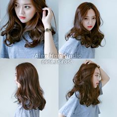 Korean Perm, Haircut Medium Length, Korean Long Hair, Ideas Haircut, Haircut Medium, Medium Curly Hair Styles, Long Curls, Hair Medium