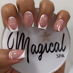 Fall Nails Designs Autumn Sassy Nails, French Manicure Nails, Nagel Tips, French Tip Acrylic Nails, Acrylic Nails Designs, Work Nails, Short Square Acrylic Nails, Acrylic Nails Coffin Short, White Nail