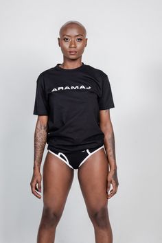 Classic Tee - Aramaj Athleisure T-shirt With Letter Print, Unisex Black Short Sleeve T-shirt, Sporty Screen Print T-shirt For Everyday, Sporty Everyday T-shirt With Screen Print, Athleisure Graphic Print T-shirt For Everyday, Everyday Athleisure Graphic T-shirt, Graphic Tee With Logo Print For Gym, Gym Graphic Tee With Logo Print, Black Graphic Print T-shirt