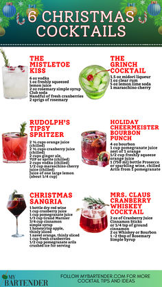 Christmas Cocktails Cozy Holiday Party, Christmas Shots Alcohol, Christmas Alcoholic Drinks, Friendsmas Ideas, Nye Drinks, Christmas Theme Party, Best Christmas Cocktails, Christmas Drinks Alcohol Recipes, Yule Christmas