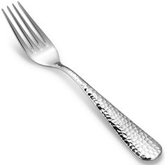 a close up of a fork on a white background with no people in the photo