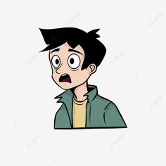 an animated man with black hair and eyes, cartoon character, avatar png and psd