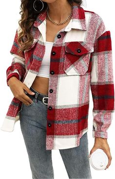 70s Fashion Disco, Flannel Fashion, Fall Flannel, Women Fall Outfits, Cozy Coats, Fall 2024 Fashion, Flannel Women, Flannel Jacket, Long Sleeve Plaid