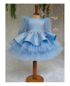 Get 10% off now! Buy blue satin tulle ruffled ballgown girls party dress at cheap price online. Free stable shipping and pro custom service since 2009. Red Flower Girl Dresses, Purple Flower Girl Dress, Cheap Flower Girl Dresses, High Low Prom Dresses, Toddler Flower Girl Dresses, Purple Prom Dress, Satin Tulle, Flower Girl Dress Lace, Tea Length Wedding Dress